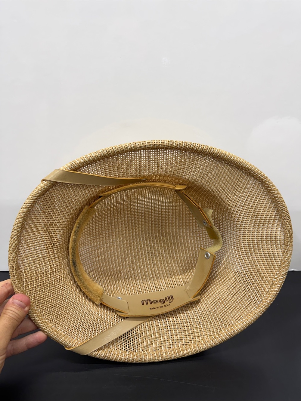 Vintage Magill USA Woven Straw Sun Hat - Natural - Picture 4 of 7